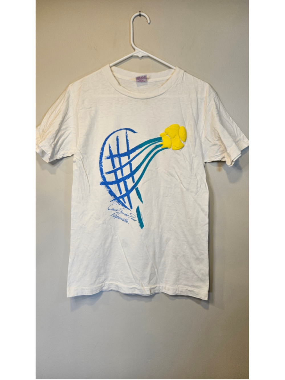 Vintage 1987 CYRK Tennis T Shirt Puff Print USA Made 80s Graphic Medium